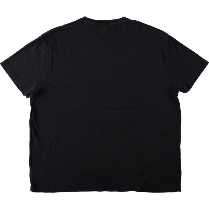 Ralph Lauren POLO RALPH LAUREN Short-Sleeve T-Shirt with One-Point Logo, Men's Size XL (approx.) cotton black type Vintage Second Hand