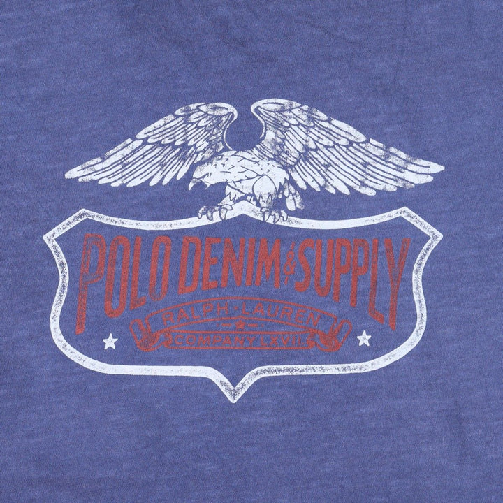 Ralph Lauren CUSTOM SLIM FIT Short-Sleeve Logo T-Shirt, Men's Size XXL (approx.) cotton blue type Vintage Second Hand