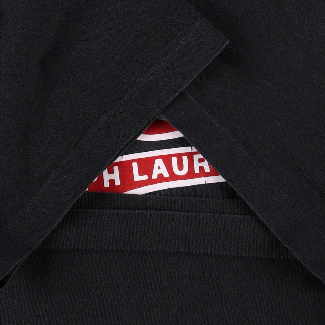 Ralph Lauren POLO RALPH LAUREN Short Sleeve Logo T-Shirt Men's M cotton black type Vintage Second Hand