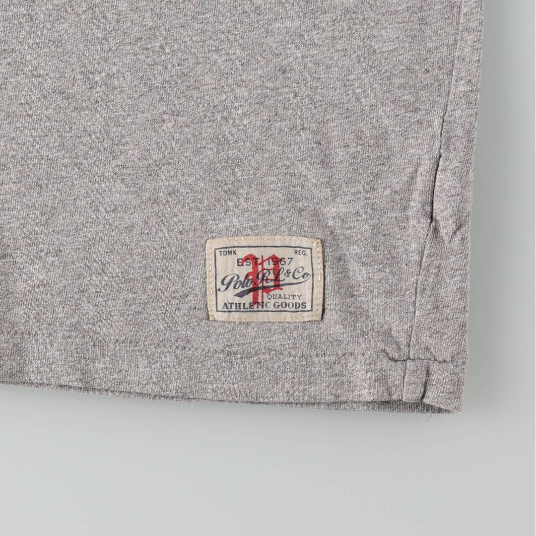 Ralph Lauren POLO RALPH LAUREN CUSTOM FIT Short-Sleeve Printed T-Shirt, Men's Size S (approx.) cotton gray type Vintage Second Hand