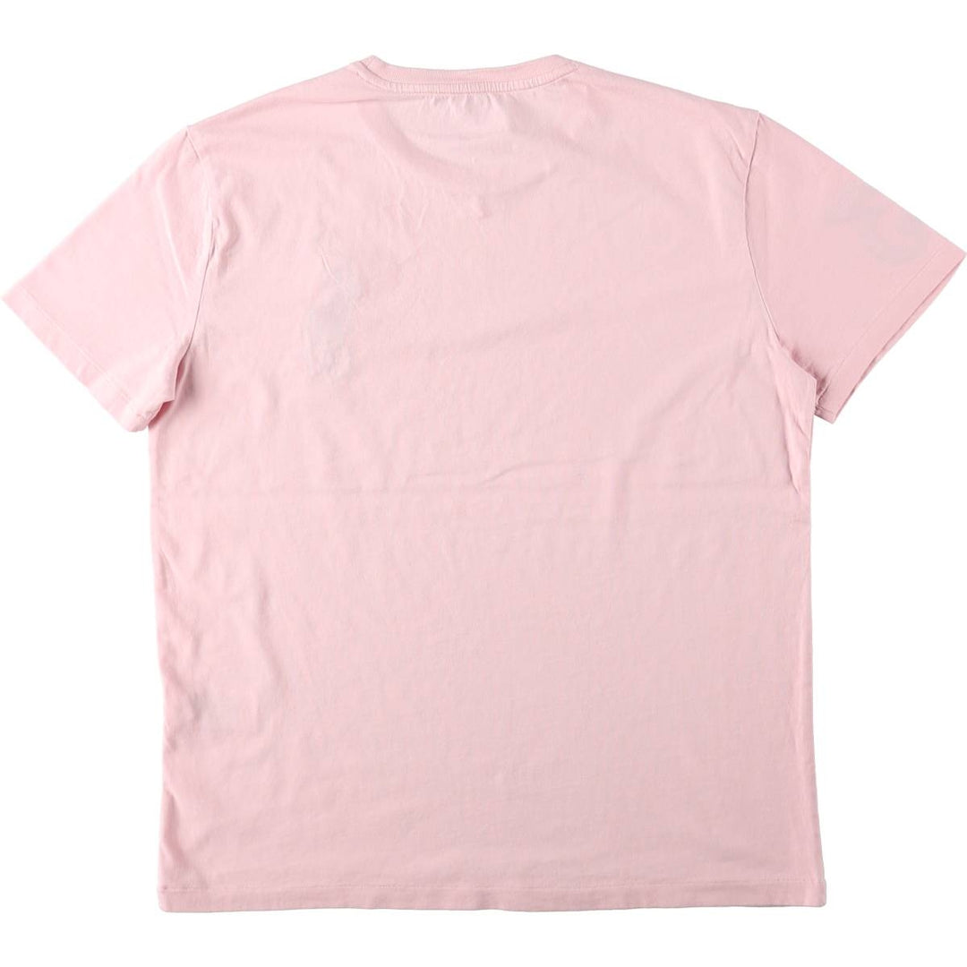 Ralph Lauren POLO RALPH LAUREN Big Pony Short-Sleeve Logo T-Shirt, Men's Size M (approx.) cotton pink type Vintage Second Hand