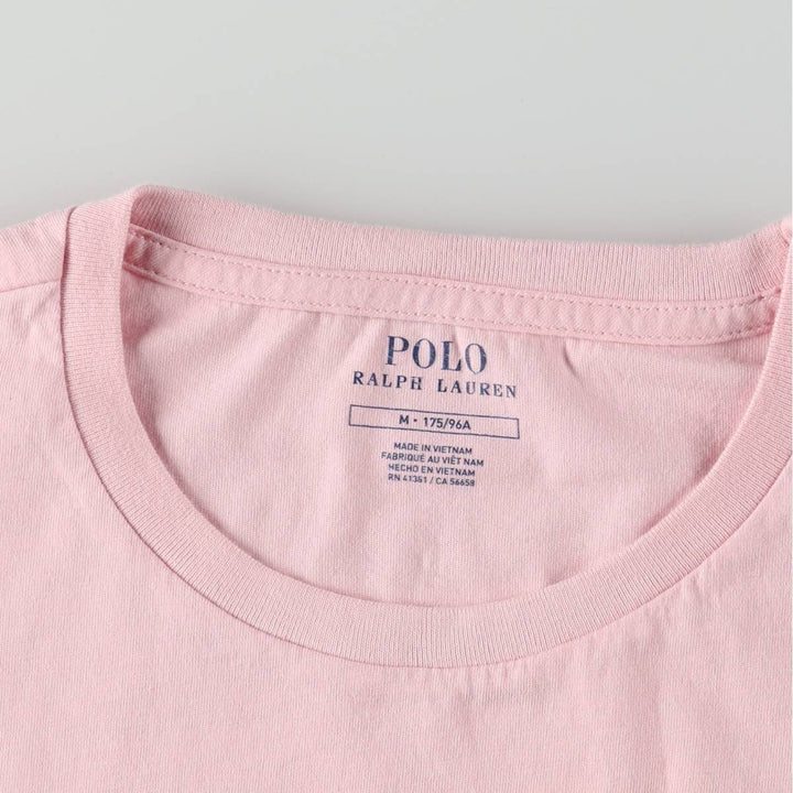Ralph Lauren POLO RALPH LAUREN Big Pony Short-Sleeve Logo T-Shirt, Men's Size M (approx.) cotton pink type Vintage Second Hand