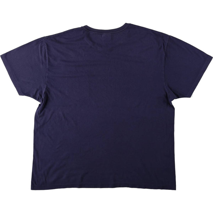 Ralph Lauren POLO by Ralph Lauren Short-Sleeve T-Shirt with One-Point Logo Pocket, Men's Size XL (approx.) cotton navy blue type Vintage Second Hand