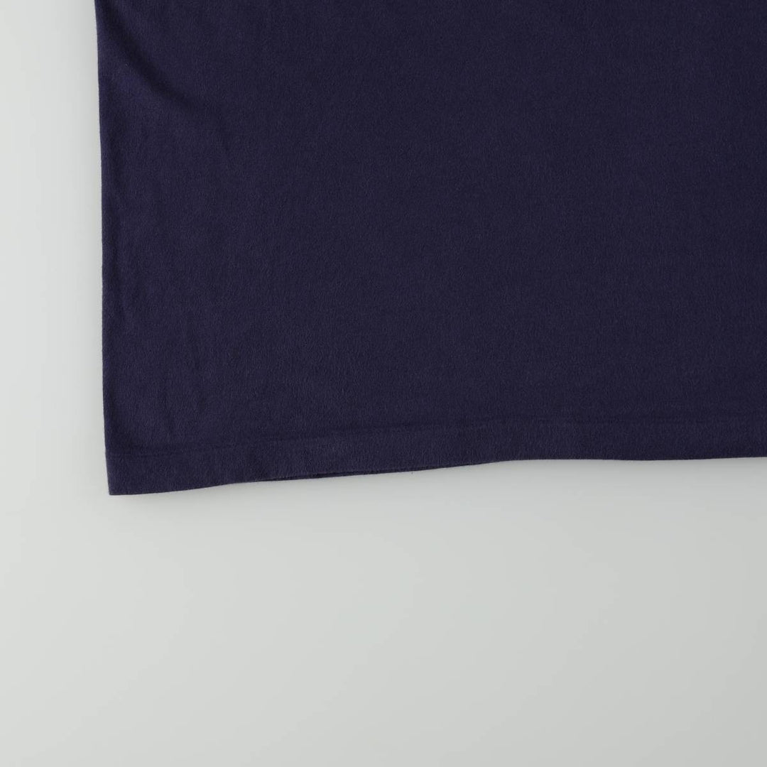 Ralph Lauren POLO by Ralph Lauren Short-Sleeve T-Shirt with One-Point Logo Pocket, Men's Size XL (approx.) cotton navy blue type Vintage Second Hand