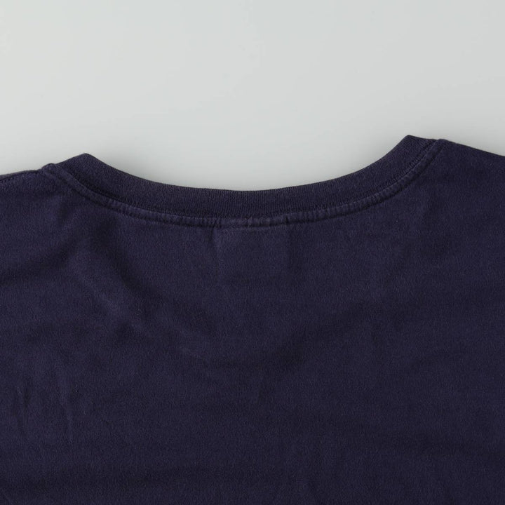 Ralph Lauren POLO by Ralph Lauren Short-Sleeve T-Shirt with One-Point Logo Pocket, Men's Size XL (approx.) cotton navy blue type Vintage Second Hand