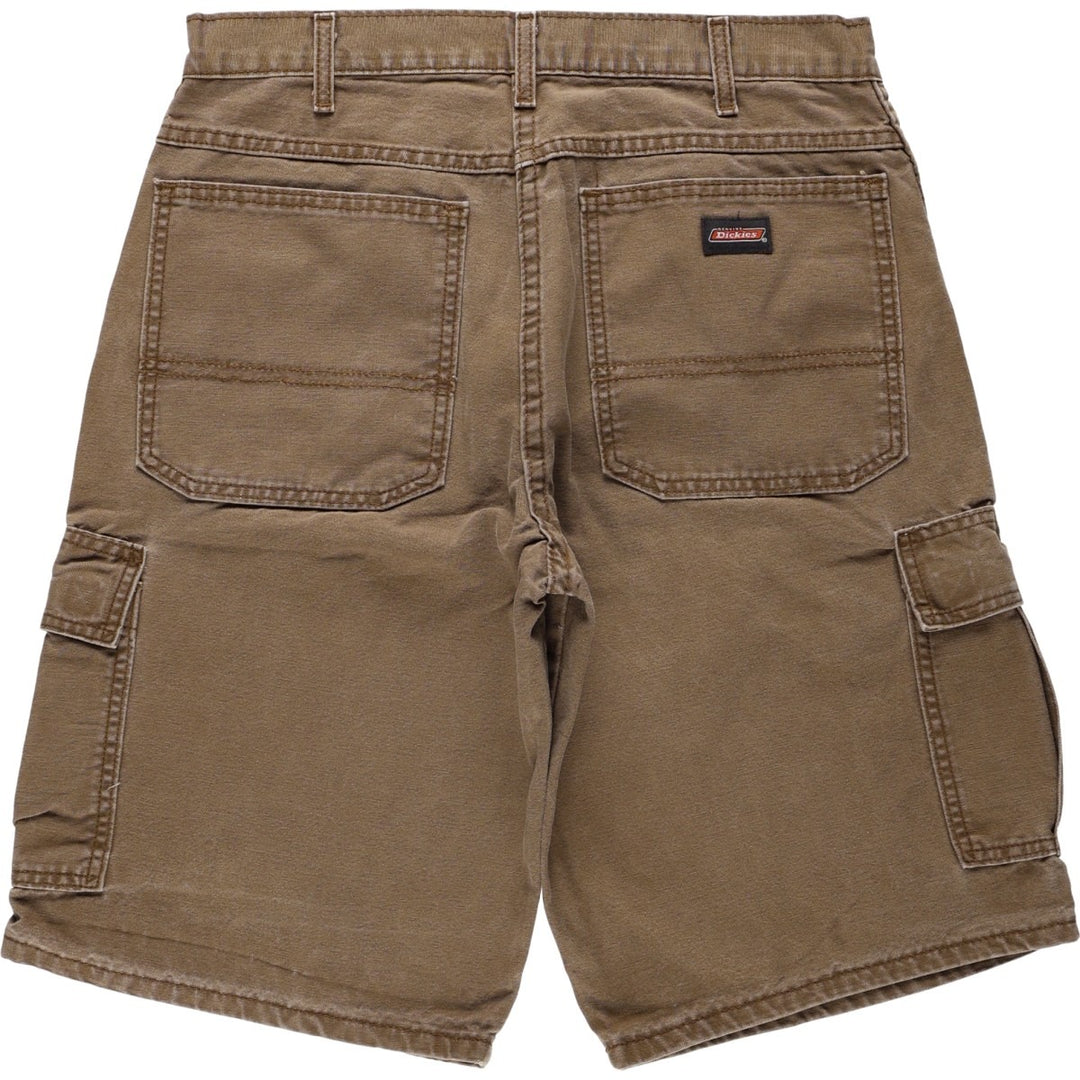 Dickies Duck Cargo Shorts, Half Pants, Men's, W33 equivalent cotton brown type Vintage Second Hand