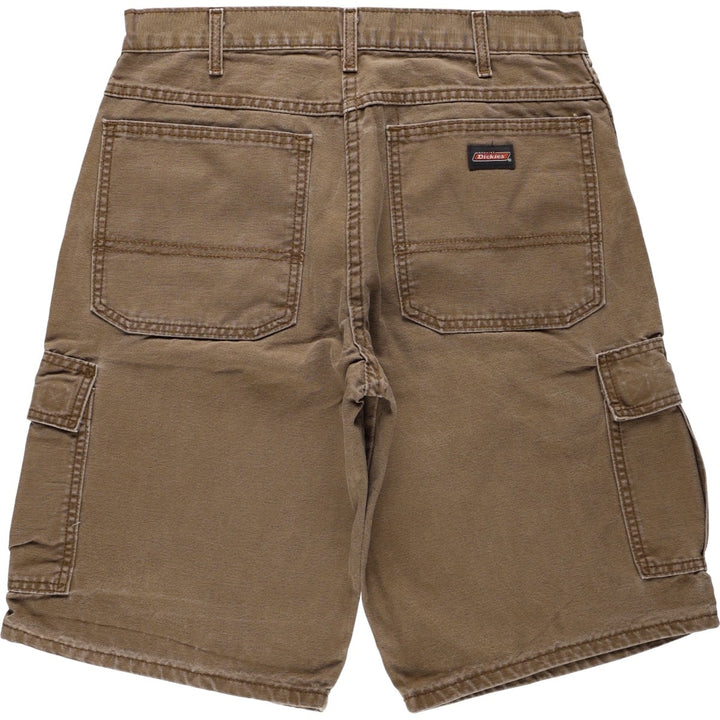 Dickies Duck Cargo Shorts, Half Pants, Men's, W33 equivalent cotton brown type Vintage Second Hand