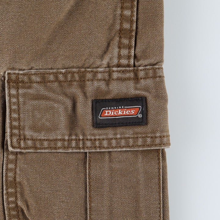 Dickies Duck Cargo Shorts, Half Pants, Men's, W33 equivalent cotton brown type Vintage Second Hand