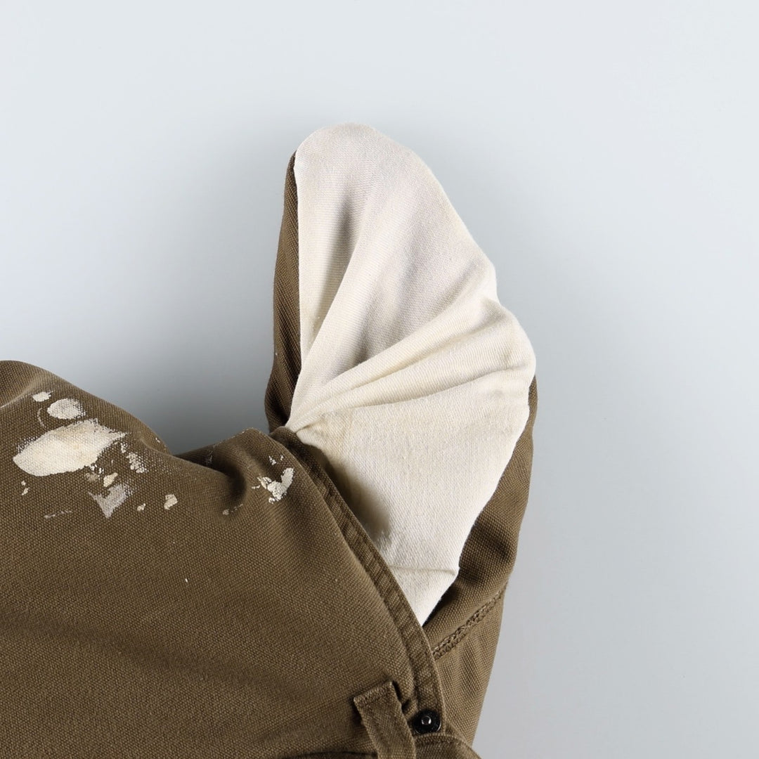 Dickies FLEX REGULAR Painted Duck Canvas Painter Shorts (Men's W36 equivalent) cotton brown type Vintage Second Hand