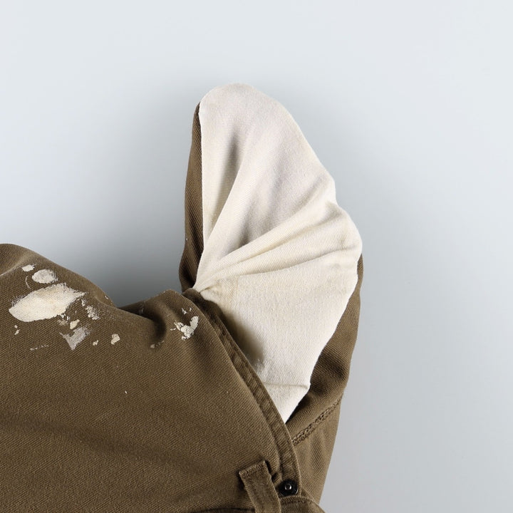 Dickies FLEX REGULAR Painted Duck Canvas Painter Shorts (Men's W36 equivalent) cotton brown type Vintage Second Hand
