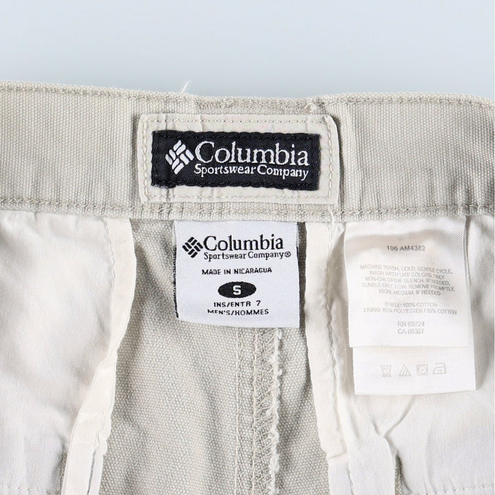 2000'S Columbia duck canvas shorts, men's size W34 (approx.) cotton Beige type Vintage Second Hand