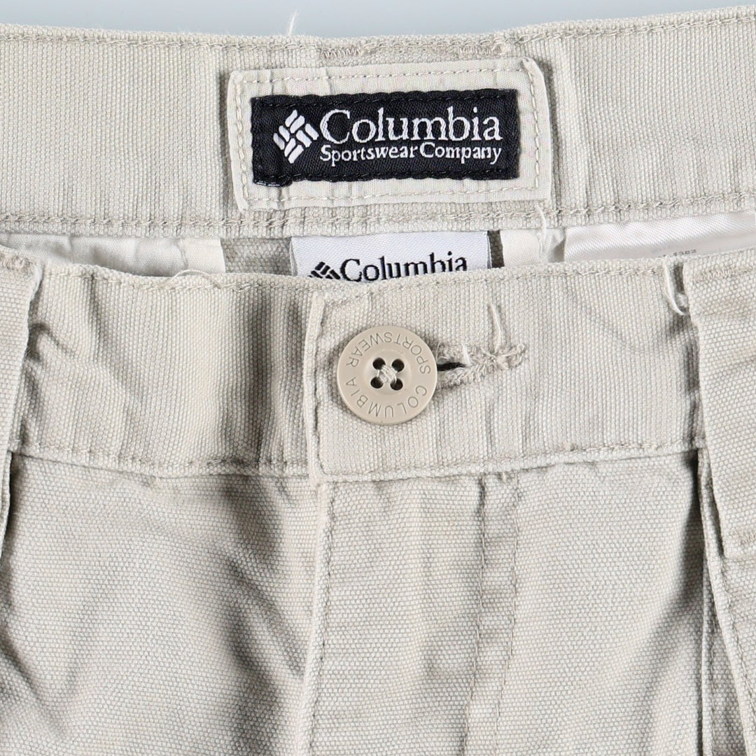 2000'S Columbia duck canvas shorts, men's size W34 (approx.) cotton Beige type Vintage Second Hand