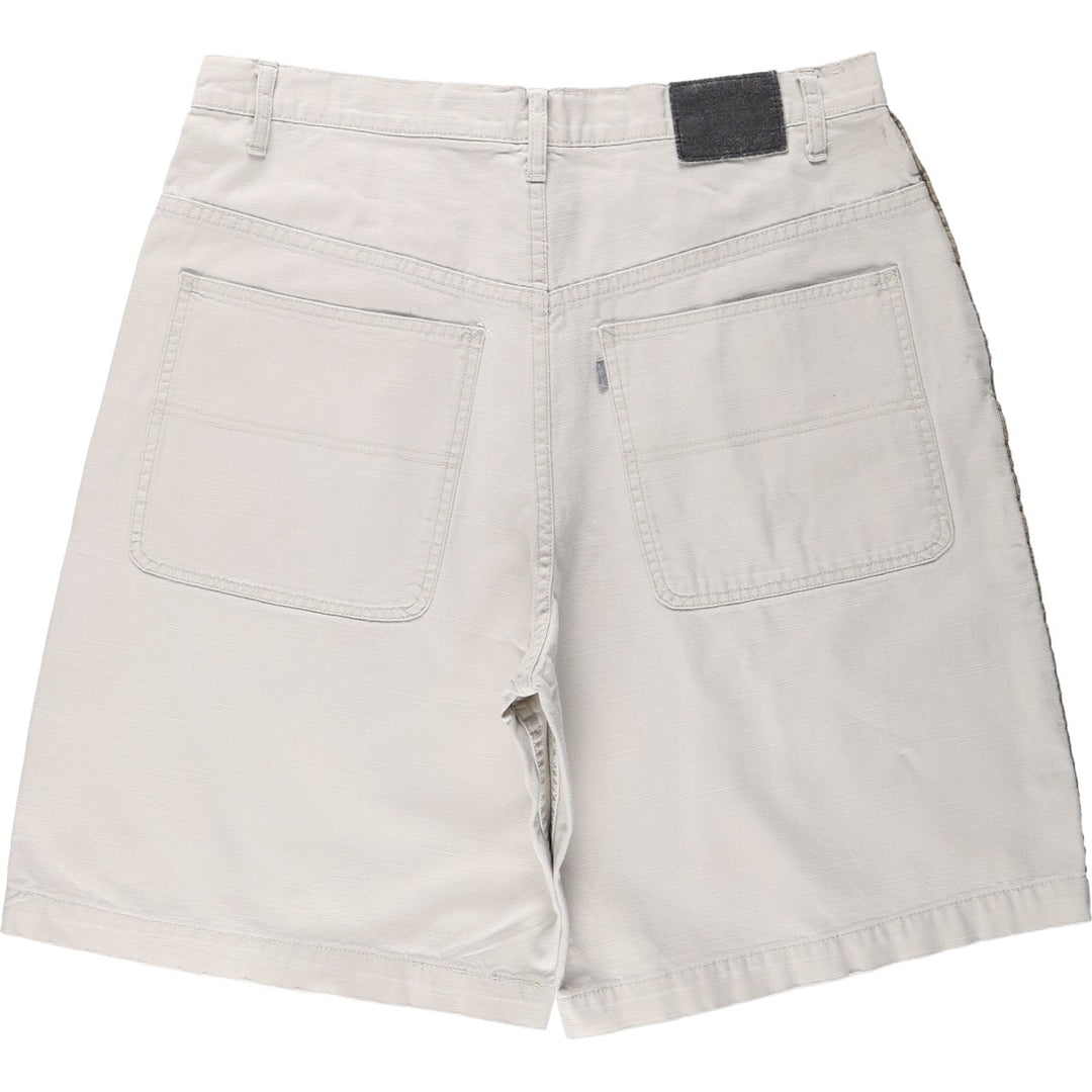 Levi's Silver Tab Jeans Duck Canvas Shorts, Size 34 (Men's W36 equivalent) cotton unbleached Vintage Second Hand