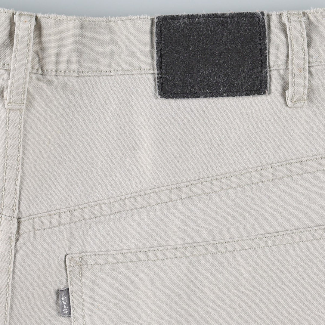Levi's Silver Tab Jeans Duck Canvas Shorts, Size 34 (Men's W36 equivalent) cotton unbleached Vintage Second Hand