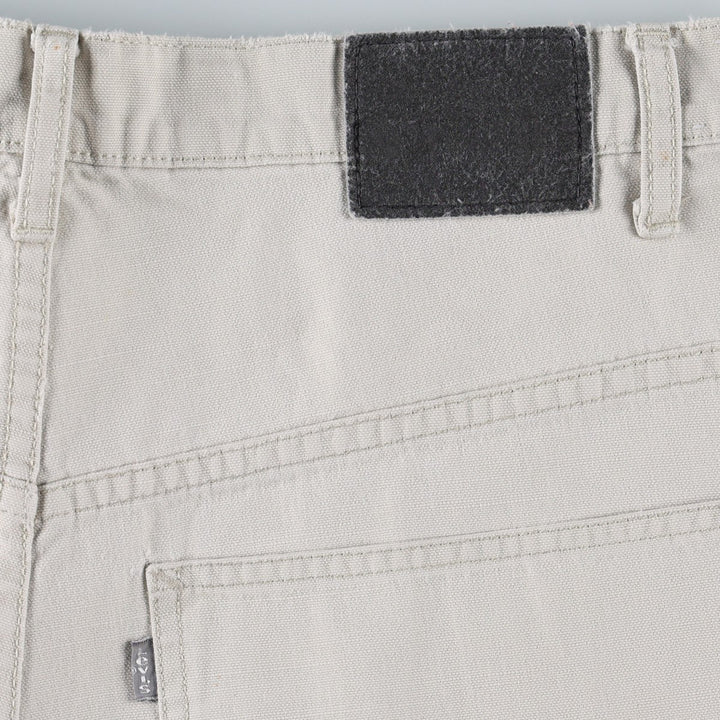 Levi's Silver Tab Jeans Duck Canvas Shorts, Size 34 (Men's W36 equivalent) cotton unbleached Vintage Second Hand