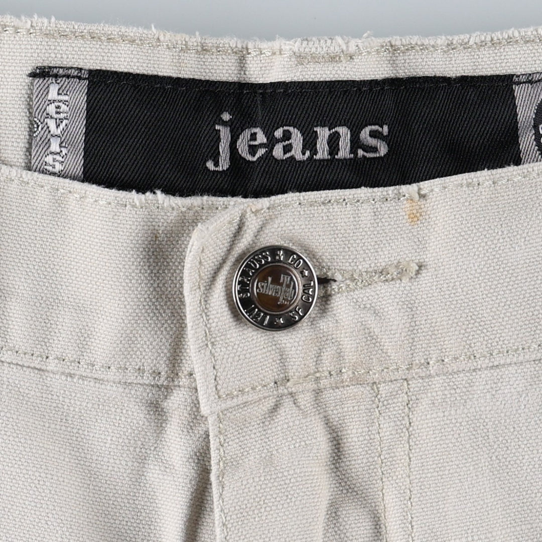 Levi's Silver Tab Jeans Duck Canvas Shorts, Size 34 (Men's W36 equivalent) cotton unbleached Vintage Second Hand