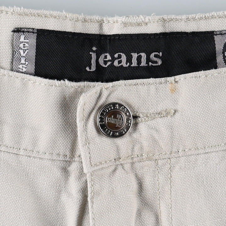 Levi's Silver Tab Jeans Duck Canvas Shorts, Size 34 (Men's W36 equivalent) cotton unbleached Vintage Second Hand