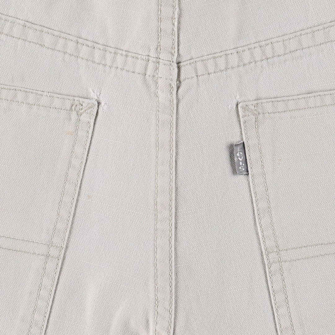 Levi's Silver Tab Jeans Duck Canvas Shorts, Size 34 (Men's W36 equivalent) cotton unbleached Vintage Second Hand