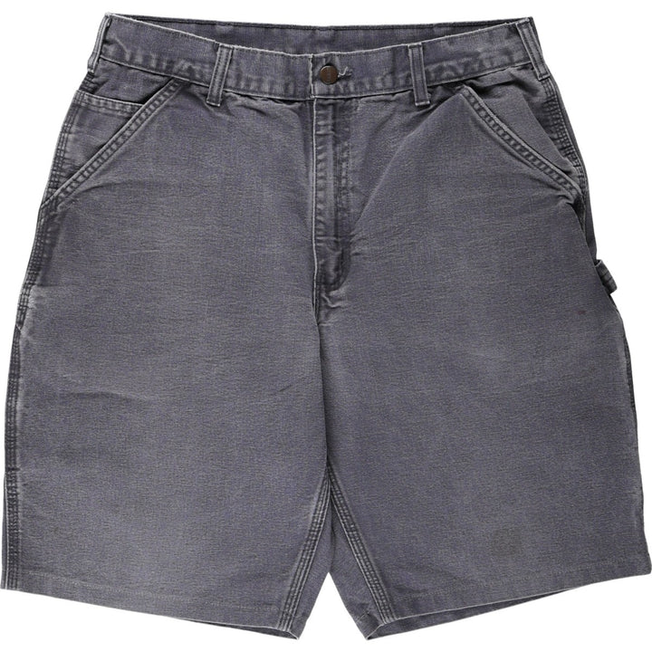 Carhartt Dungaree Fit Duck Canvas Painter Shorts (Men's W33 equivalent) cotton gray type Vintage Second Hand