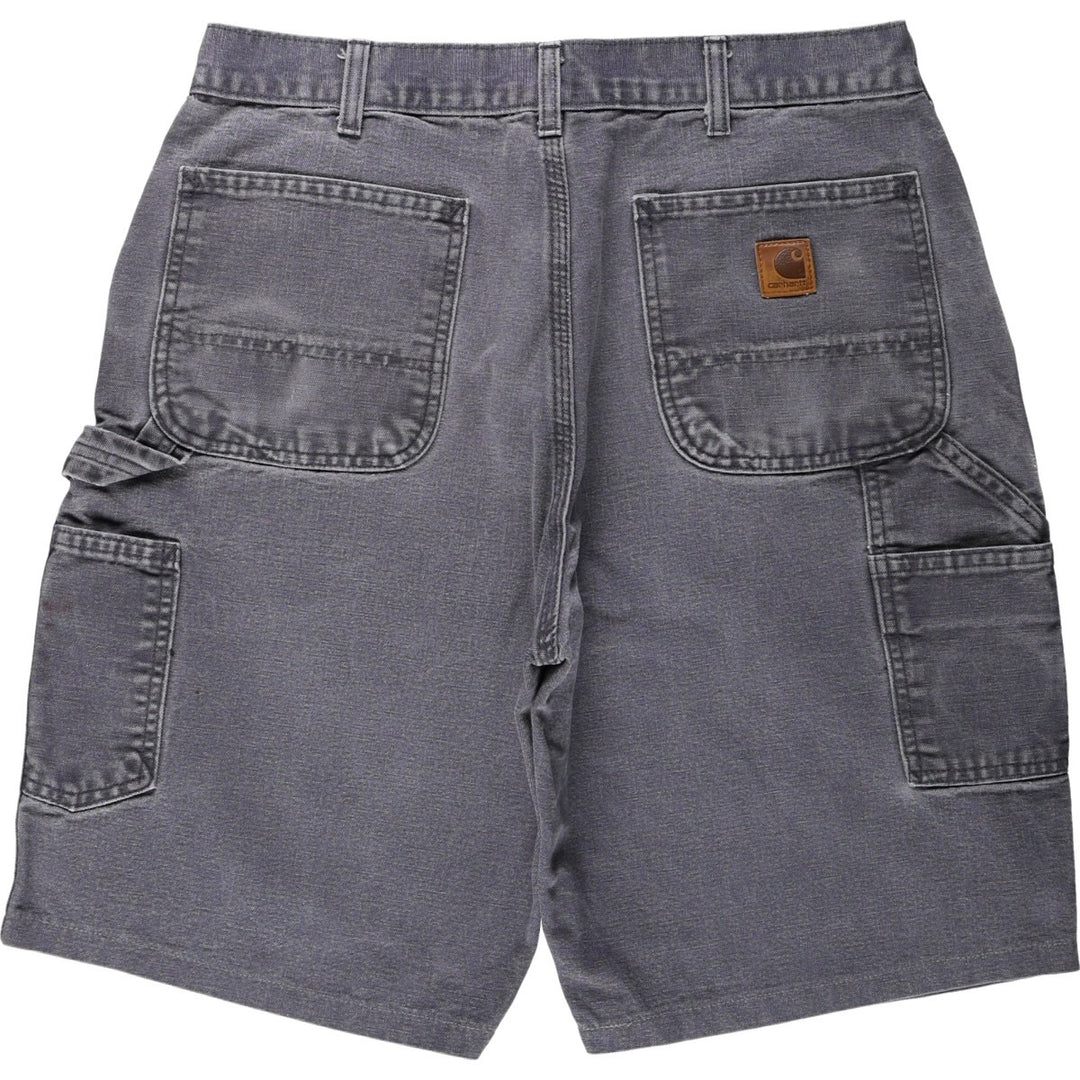 Carhartt Dungaree Fit Duck Canvas Painter Shorts (Men's W33 equivalent) cotton gray type Vintage Second Hand