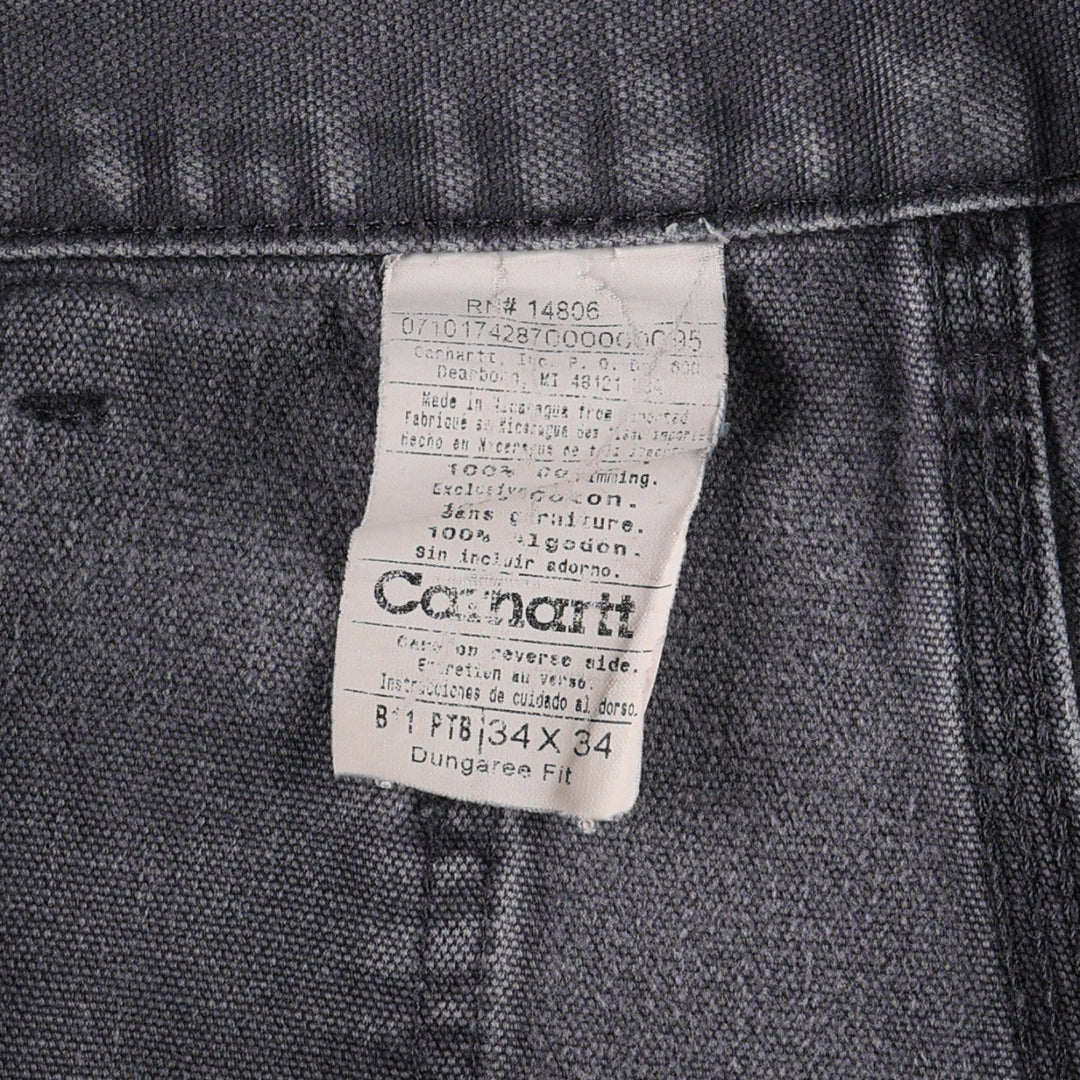 Carhartt Dungaree Fit Duck Canvas Painter Shorts (Men's W33 equivalent) cotton gray type Vintage Second Hand