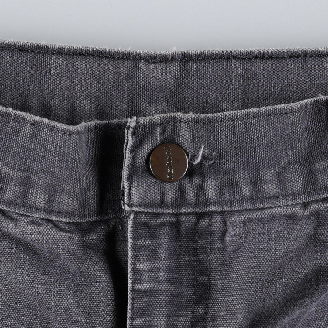 Carhartt Dungaree Fit Duck Canvas Painter Shorts (Men's W33 equivalent) cotton gray type Vintage Second Hand