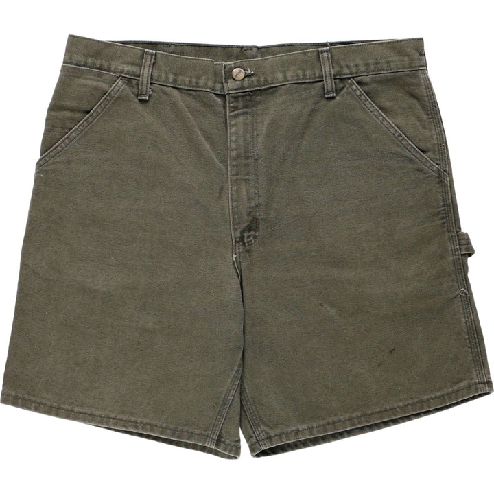 90'S Carhartt Duck Painter Shorts, Made in USA, Men's, Size W37, Vintage cotton Khaki type Vintage Second Hand