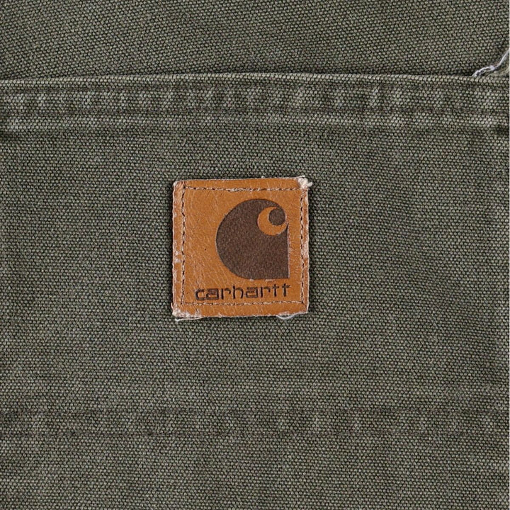90'S Carhartt Duck Painter Shorts, Made in USA, Men's, Size W37, Vintage cotton Khaki type Vintage Second Hand