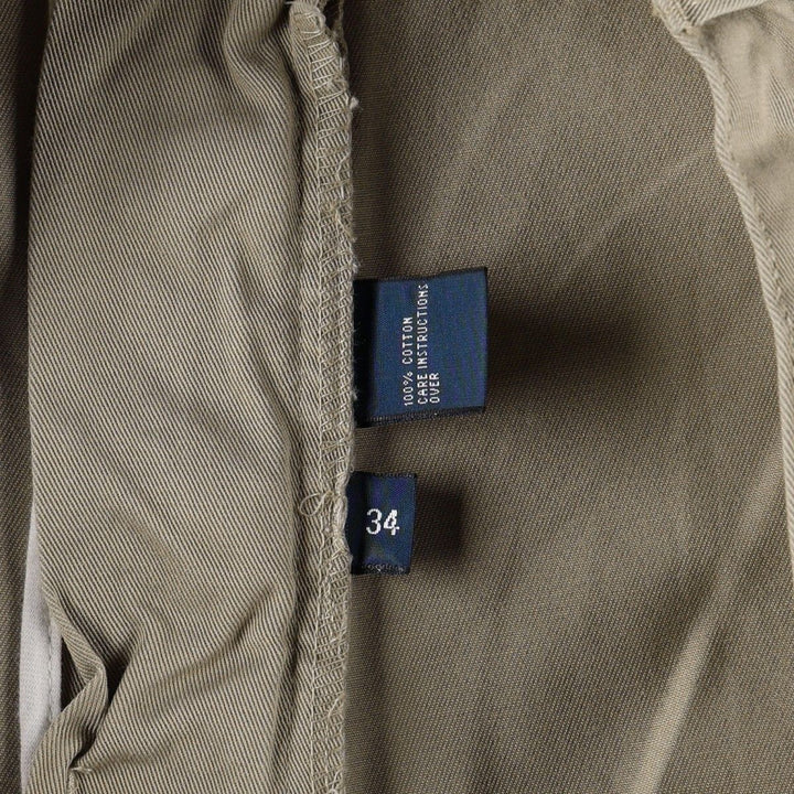 Ralph Lauren POLO by Ralph Lauren ANDREW SHORT Two-pleat chino shorts, short pants, men's size W35 cotton Beige type Vintage Second Hand