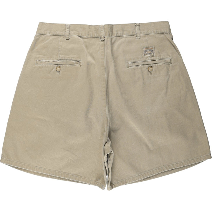 Ralph Lauren POLO by Ralph Lauren Two-pleat Chino Shorts, Men's Size W34 cotton Beige type Vintage Second Hand