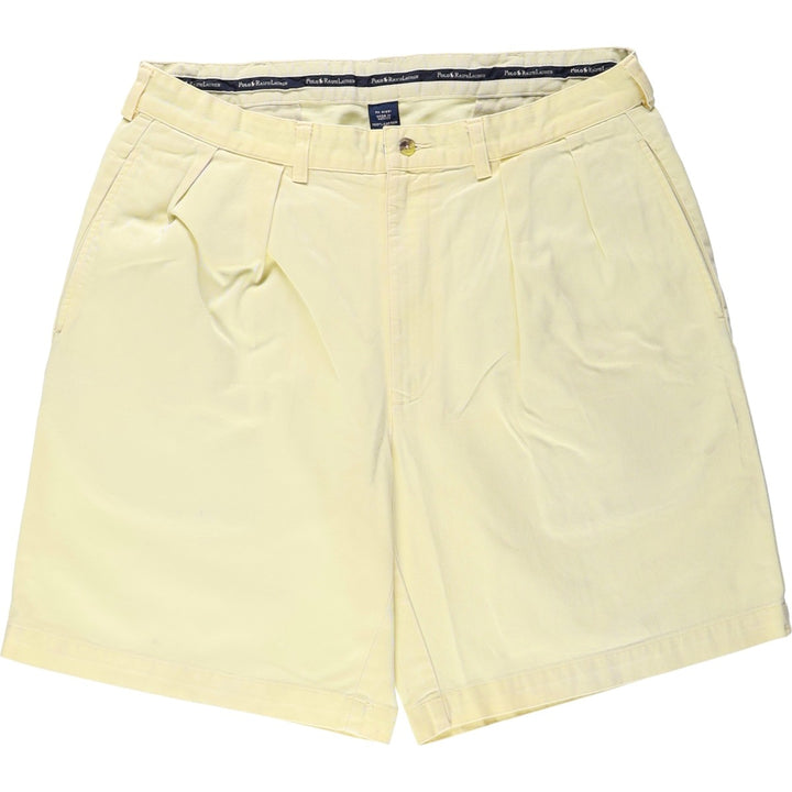 Ralph Lauren POLO RALPH LAUREN TYLER SHORT Two-pleat chino shorts Short pants Men's W35 equivalent cotton yellow type Vintage Second Hand