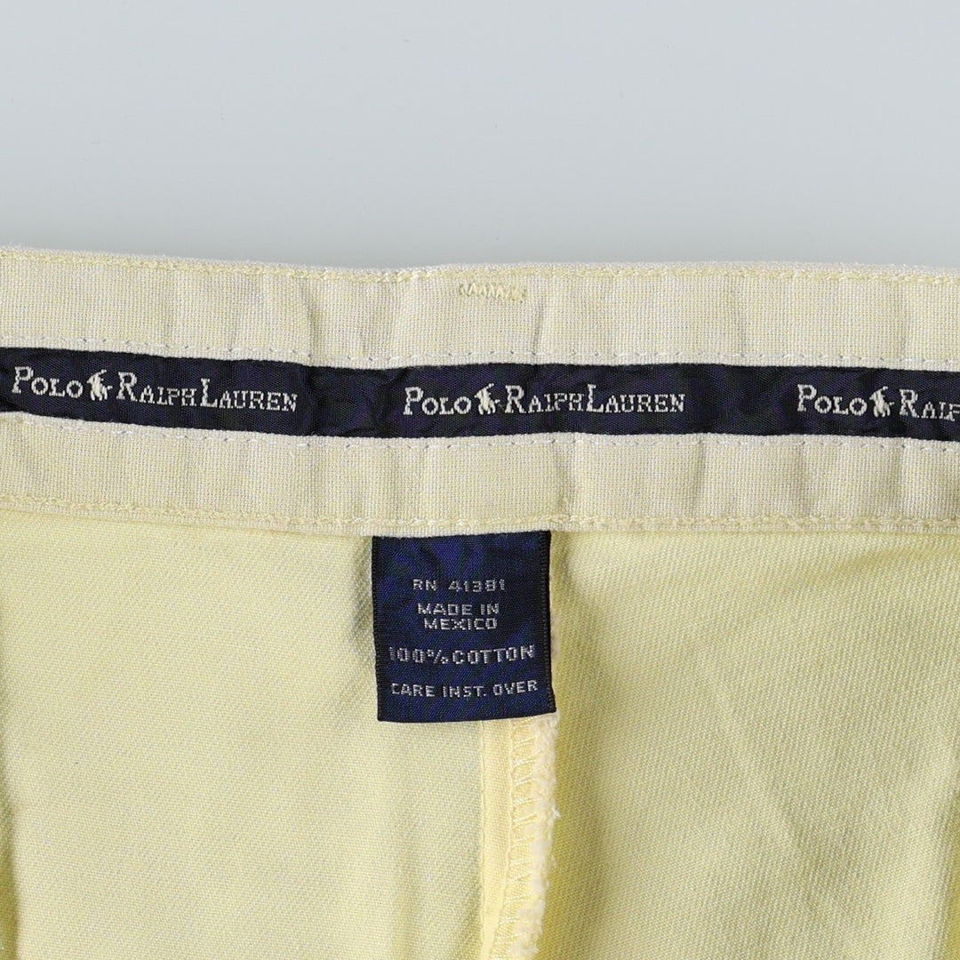 Ralph Lauren POLO RALPH LAUREN TYLER SHORT Two-pleat chino shorts Short pants Men's W35 equivalent cotton yellow type Vintage Second Hand