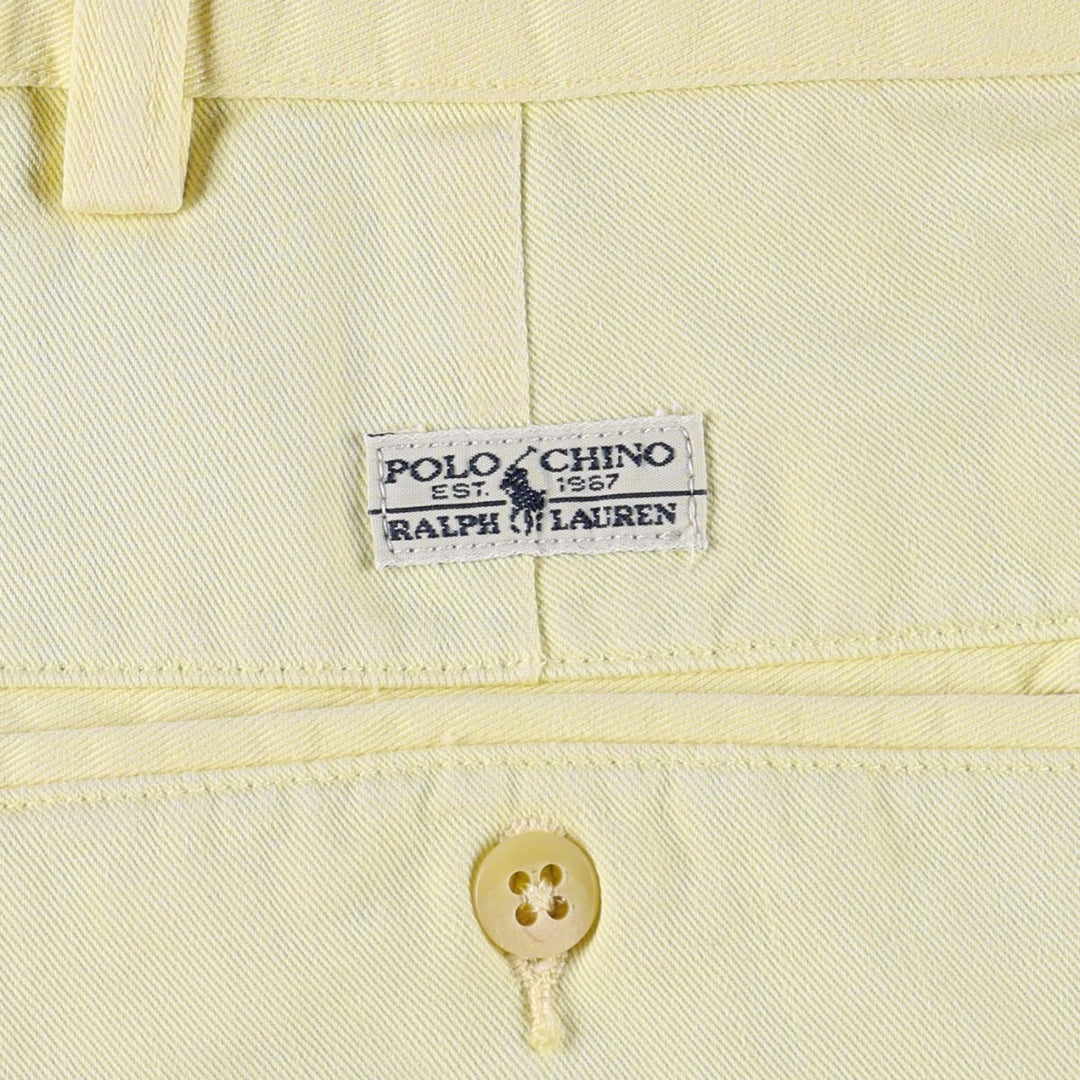 Ralph Lauren POLO RALPH LAUREN TYLER SHORT Two-pleat chino shorts Short pants Men's W35 equivalent cotton yellow type Vintage Second Hand