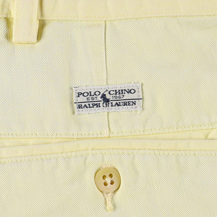 Ralph Lauren POLO RALPH LAUREN TYLER SHORT Two-pleat chino shorts Short pants Men's W35 equivalent cotton yellow type Vintage Second Hand
