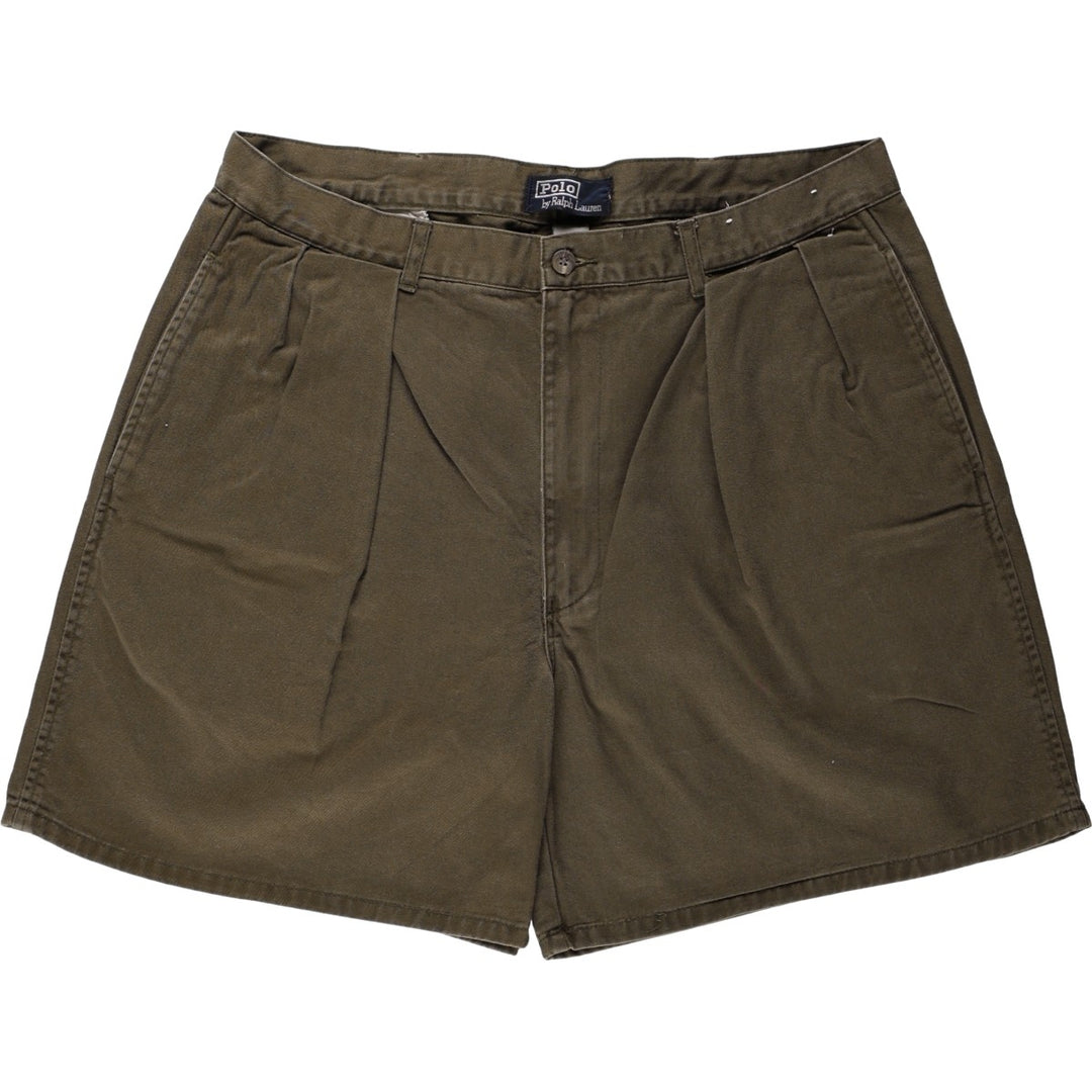 Ralph Lauren POLO by Ralph Lauren Two-pleat Chino Shorts Shorts Men's W36 cotton red type reddish brown Vintage Second Hand
