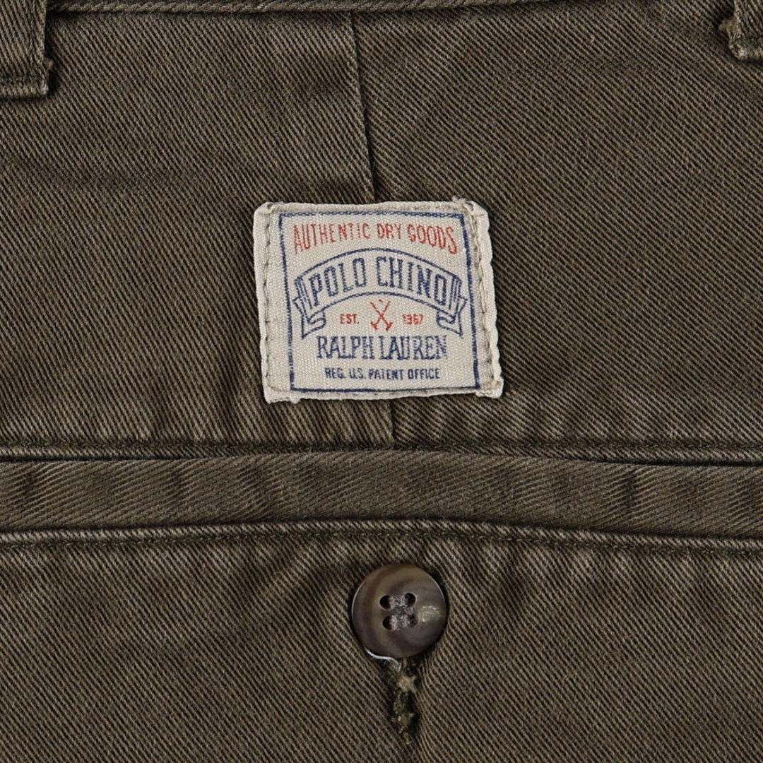 Ralph Lauren POLO by Ralph Lauren Two-pleat Chino Shorts Shorts Men's W36 cotton red type reddish brown Vintage Second Hand