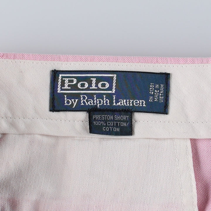 Ralph Lauren POLO by Ralph Lauren PRESTON SHORT Cotton Shorts, Men's Size W33 (approx.) cotton pink type Vintage Second Hand