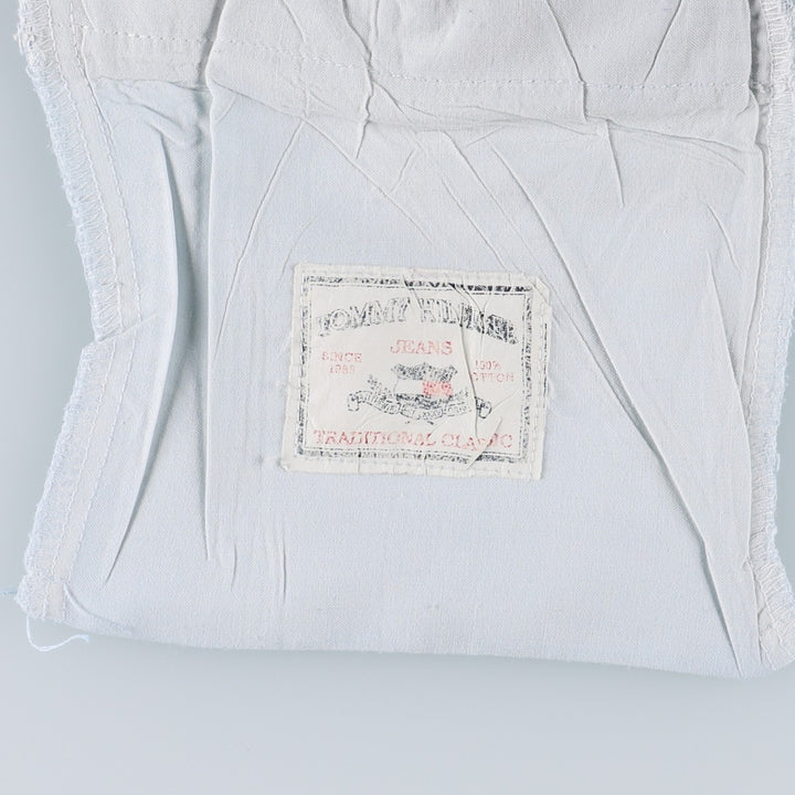 1990'S Tommy Hilfiger Two-Pleat Cotton Shorts, Men's Size W31 (approx.), Vintage cotton Blue type light blue Vintage Second Hand
