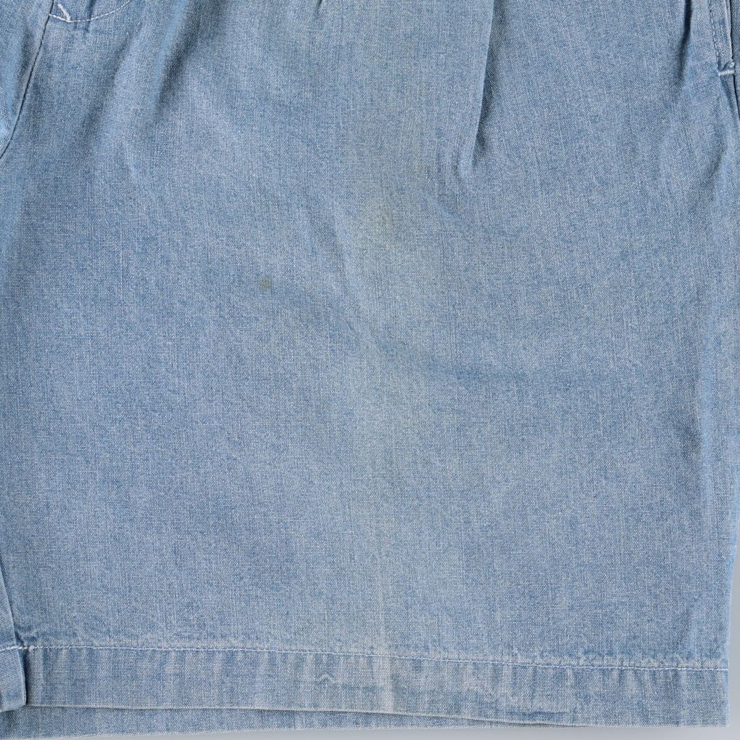 1990'S Tommy Hilfiger Two-Pleat Cotton Shorts, Men's Size W31 (approx.), Vintage cotton Blue type light blue Vintage Second Hand