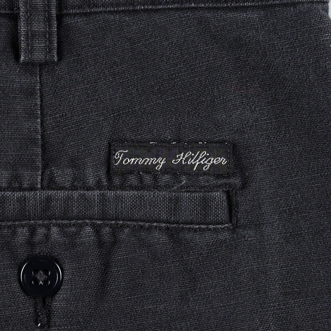 Tommy Hilfiger two-pleat cotton x linen shorts, men's size W37 (approx.) linen navy blue type Vintage Second Hand