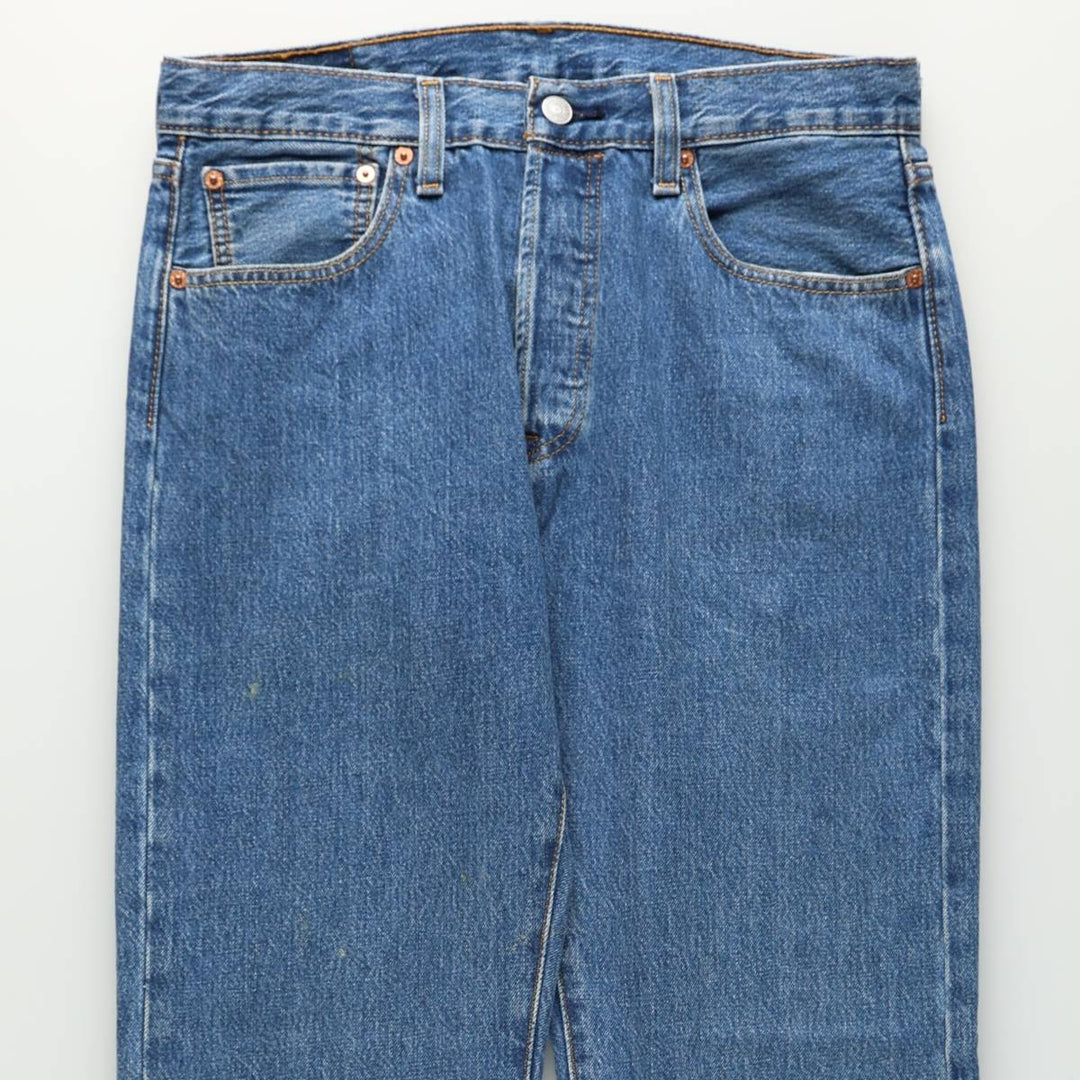 Levi's 501 straight denim pants for men, size W32 cotton blue type Vintage Second Hand