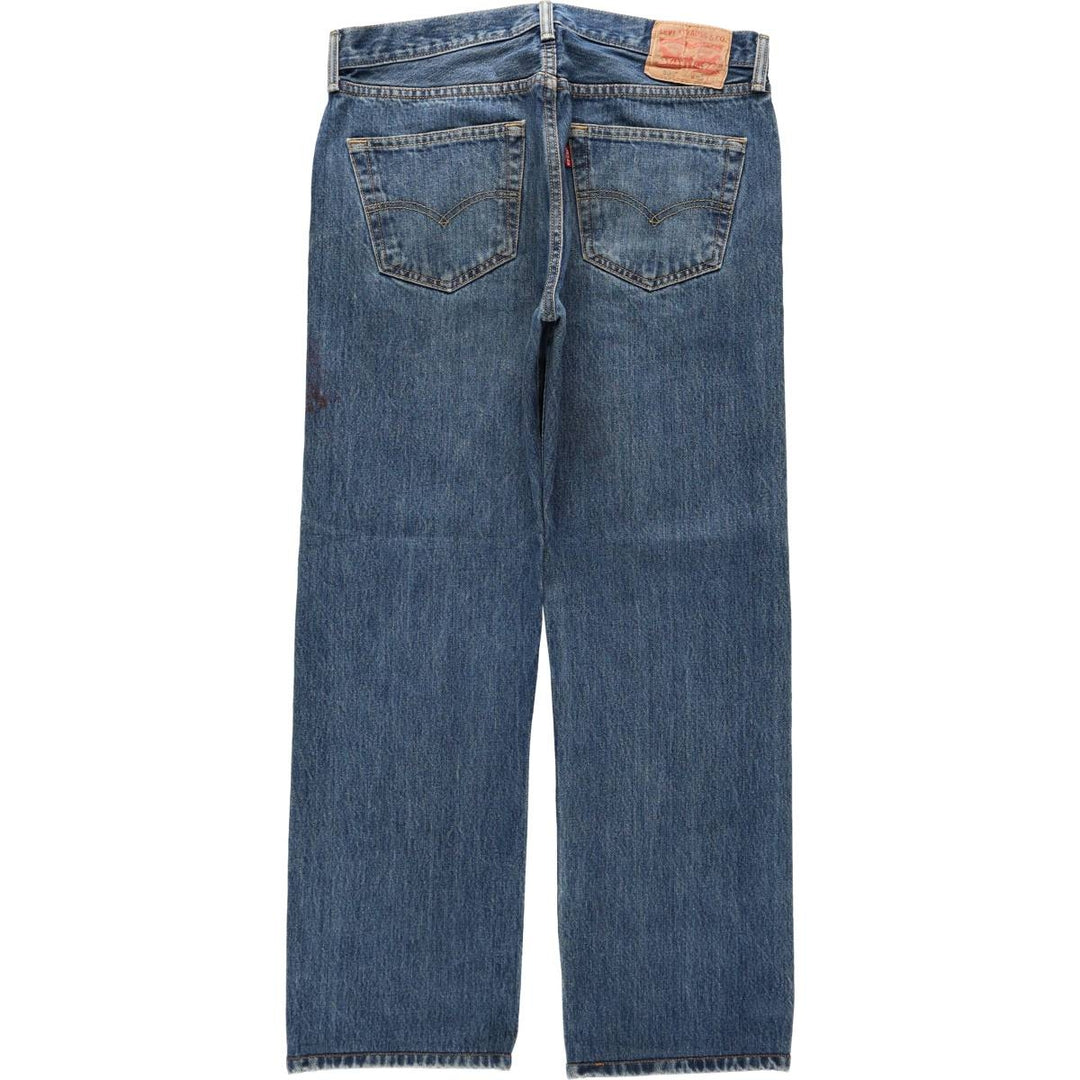 Levi's 501 straight denim pants for men, size W34 cotton blue type Vintage Second Hand