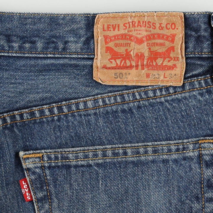 Levi's 501 straight denim pants for men, size W34 cotton blue type Vintage Second Hand