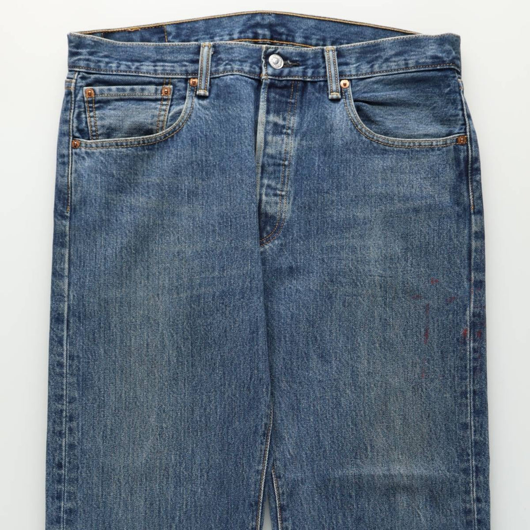 Levi's 501 straight denim pants for men, size W34 cotton blue type Vintage Second Hand