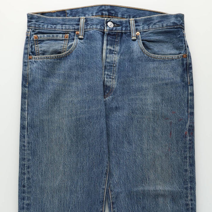Levi's 501 straight denim pants for men, size W34 cotton blue type Vintage Second Hand