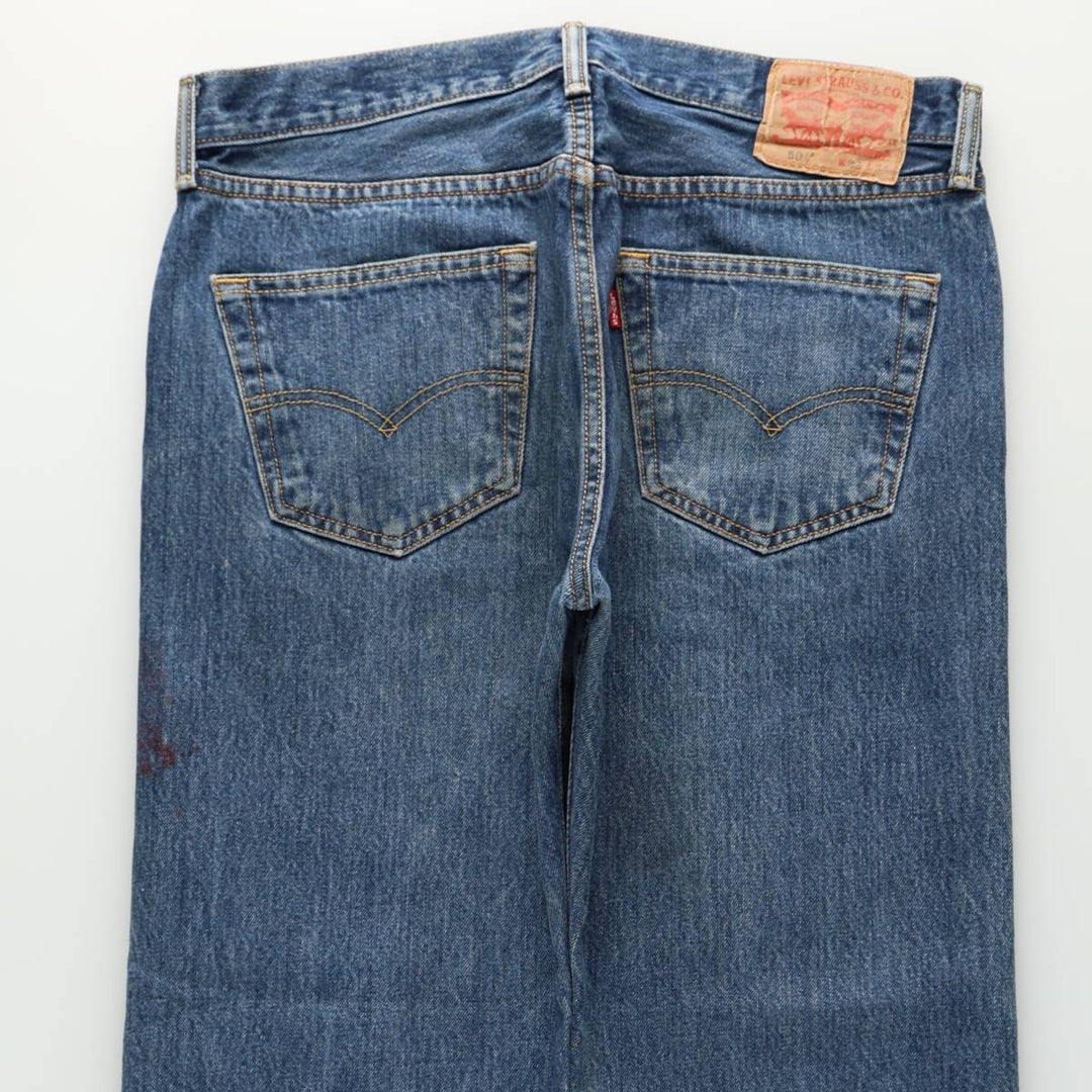 Levi's 501 straight denim pants for men, size W34 cotton blue type Vintage Second Hand