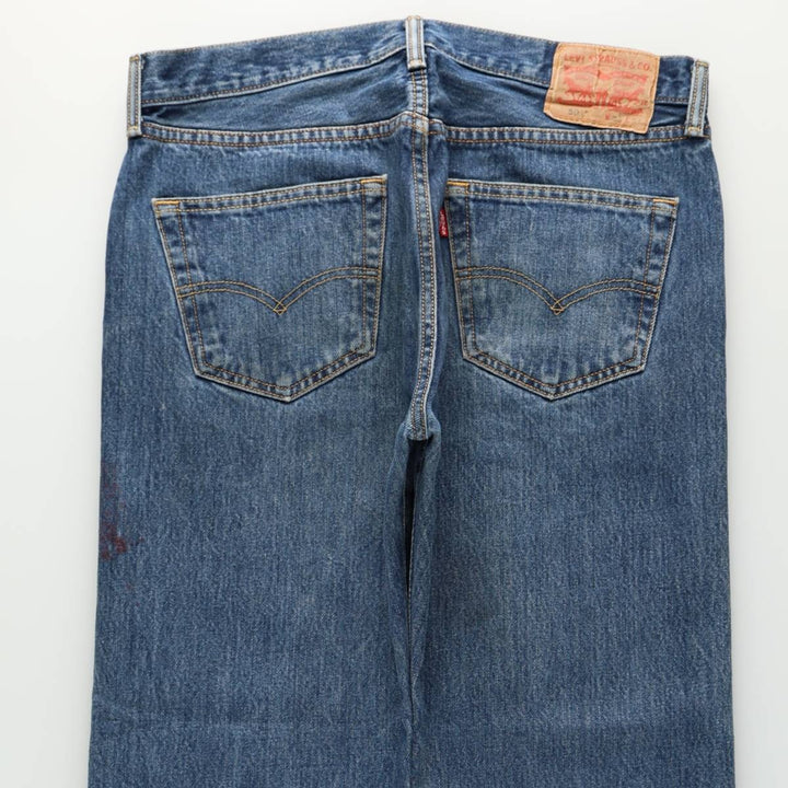 Levi's 501 straight denim pants for men, size W34 cotton blue type Vintage Second Hand