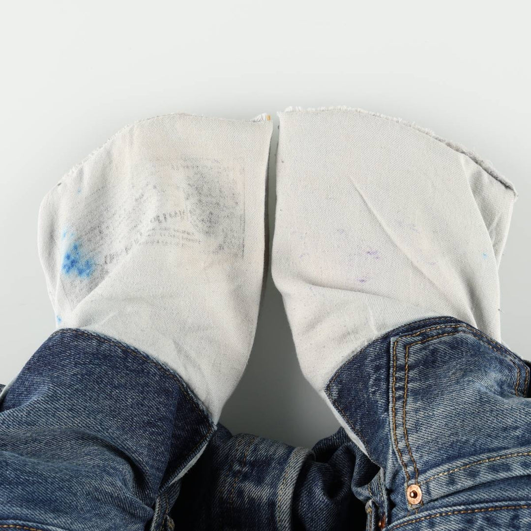 Levi's 501 straight denim pants for men, size W34 cotton blue type Vintage Second Hand