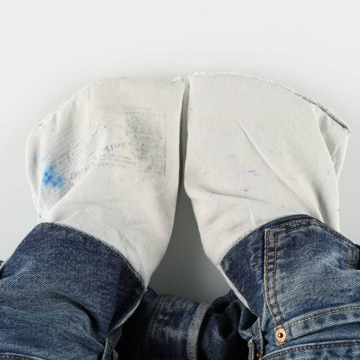 Levi's 501 straight denim pants for men, size W34 cotton blue type Vintage Second Hand