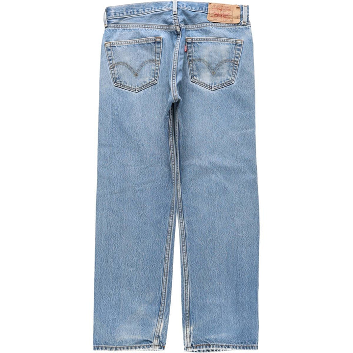 Levi's 501 straight denim pants for men, size W34 cotton blue type Vintage Second Hand